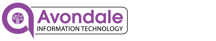"Avondale Information Technology" logo in purple