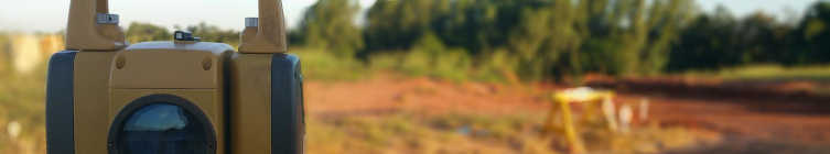 Surveying equipment in field