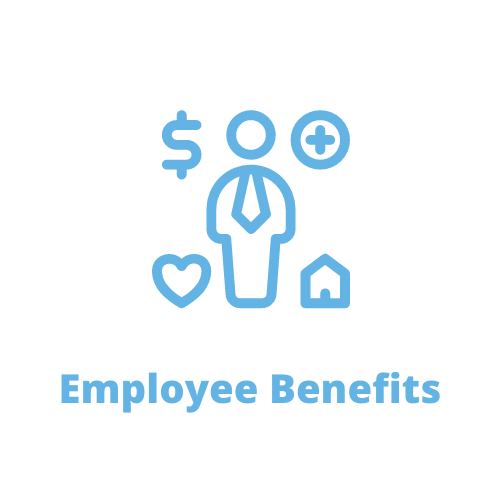 EMPLOYEE BENEFITS person heart money symbol house